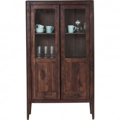 Brooklyn Walnut Display Cabinet 2 Doors